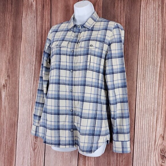 ibex Womens Size Small Taos Wool Blend Plaid Snap Button Long Sleeve Shirt - Picture 2 of 16